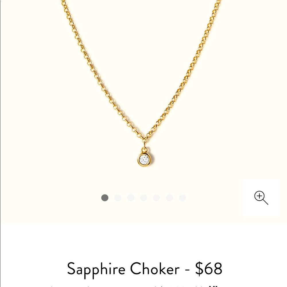 Mejuri white sapphire vermeil choker